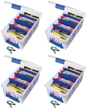 Outdoors 4510 Clear Fishing Organizer - Super Half Satchel Soft Fishing Lure Storagees,Bait Organizer,Tuff Tainer with Zerust Anti-Rust Dividers,(Pack of 4) Outdoors 4510 Clear Fishing Organizer - Super Half Satchel Soft Fishing Lure Storagees,Bait Organizer,Tuff Tainer with Zerust Anti-Rust Dividers,(Pack of 4)
