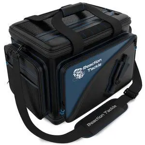 Saltwater Fishing Tackle Bags, Water Resistant 1000D PVC Tackle Box Bag with Removable Dividers, Fits 3600 and 3700 Trays, Medium Saltwater Fishing Tackle Bags, Water Resistant 1000D PVC Tackle Box Bag with Removable Dividers, Fits 3600 and 3700 Trays, Medium