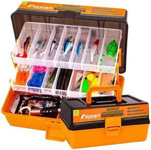 448-Pcs Fishing Lures Kit Complete Large 3-Layer Tackle Box Set with Hooks, Weights, Bobbers, Pliers, Rigs, Leaders & Accessories for Men, Kids, Beginners, Gear gift choice for Fathers Day 448-Pcs Fishing Lures Kit Complete Large 3-Layer Tackle Box Set with Hooks, Weights, Bobbers, Pliers, Rigs, Leaders & Accessories for Men, Kids, Beginners, Gear gift choice for Fathers Day