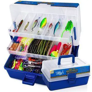 448-Pcs Fishing Lures Kit Complete Large 3-Layer Tackle Box Set with Hooks, Weights, Bobbers, Pliers, Rigs, Leaders & Accessories for Men, Kids, Beginners, Gear gift choice for Fathers Day 448-Pcs Fishing Lures Kit Complete Large 3-Layer Tackle Box Set with Hooks, Weights, Bobbers, Pliers, Rigs, Leaders & Accessories for Men, Kids, Beginners, Gear gift choice for Fathers Day