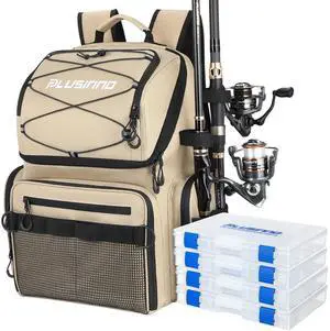 Cooler Fishing Backpack with Rod Holders 45L Large Water-resistant Fishing Tackle bag Store Fishing Gear Fishing Gifts for Men Father Cooler Fishing Backpack with Rod Holders 45L Large Water-resistant Fishing Tackle bag Store Fishing Gear Fishing Gifts for Men Father
