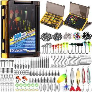 187/343pcs Fishing Accessories Kit, Organized Fishing Tackle Box with Tackle Included, Fishing Hooks, Fishing Weights Sinkers, Fishing Gear and Equipment, Fishing Gift for Men 187/343pcs Fishing Accessories Kit, Organized Fishing Tackle Box with Tackle Included, Fishing Hooks, Fishing Weights Sinkers, Fishing Gear and Equipment, Fishing Gift for Men
