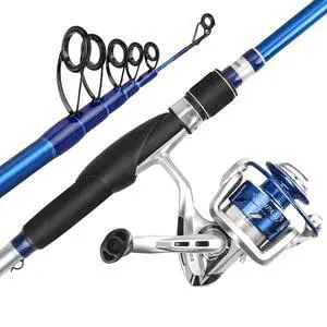 Compass Telescopic Fishing Rods and Combo, Sensitive Graphite Composite Blank, Easy to Travel, Packs to Just 17" in Length, Stainless Guides and Ceramic Rings, Combos w/ 4+1BB Spinning Reel Compass Telescopic Fishing Rods and Combo, Sensitive Graphite Composite Blank, Easy to Travel, Packs to Just 17" in Length, Stainless Guides and Ceramic Rings, Combos w/ 4+1BB Spinning Reel