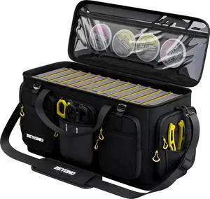 Beyond Fishing Hauler Tackle Bags - Water Resistant With Hard Molded Bottom - Perfect for Fresh Water & Salt Water Fishing Tackle Storage - Holds Tackle Boxes and Fishing Gear Beyond Fishing Hauler Tackle Bags - Water Resistant With Hard Molded Bottom - Perfect for Fresh Water & Salt Water Fishing Tackle Storage - Holds Tackle Boxes and Fishing Gear