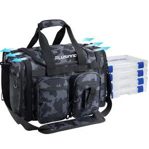 Tackle Bag - Expandable Fishing Bag for Saltwater & Freshwater - Water Resistant Fishing Gear Tackle Bag - Expandable Fishing Bag for Saltwater & Freshwater - Water Resistant Fishing Gear