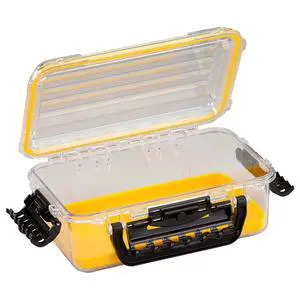 Guide Series 3600 Field Box Waterproof Case, Medium, Waterproof Dry Box with Wrist Strap for Boat, Kayak, and Camping, Outdoor Gear Storage, 11"L x 7"W x 4"H, Clear/yellow Guide Series 3600 Field Box Waterproof Case, Medium, Waterproof Dry Box with Wrist Strap for Boat, Kayak, and Camping, Outdoor Gear Storage, 11"L x 7"W x 4"H, Clear/yellow