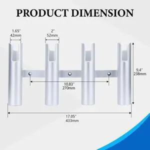 Aluminium Wall-Mounted Fishing Rod Holder for Boat, Garage & Marine - Holds Rods & Poles Aluminium Wall-Mounted Fishing Rod Holder for Boat, Garage & Marine - Holds Rods & Poles