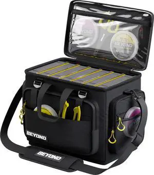 Beyond Fishing Hauler Tackle Bags - Water Resistant With Hard Molded Bottom - Perfect for Fresh Water & Salt Water Fishing Tackle Storage - Holds Tackle Boxes and Fishing Gear Beyond Fishing Hauler Tackle Bags - Water Resistant With Hard Molded Bottom - Perfect for Fresh Water & Salt Water Fishing Tackle Storage - Holds Tackle Boxes and Fishing Gear