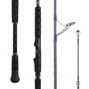 ReKon Saltwater Spinning Rod, KastFlex IM6 Carbon Graphite Blank, Zirconium Ceramic Guides, Graphite Locking Reel Seat, Oversized Drop Shot Hook Keeper, 2-Piece PTS, Saltwater Fishing ReKon Saltwater Spinning Rod, KastFlex IM6 Carbon Graphite Blank, Zirconium Ceramic Guides, Graphite Locking Reel Seat, Oversized Drop Shot Hook Keeper, 2-Piece PTS, Saltwater Fishing