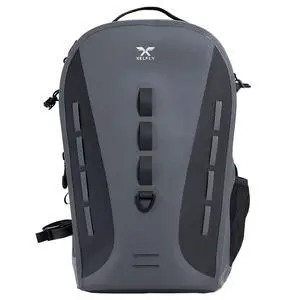 Waterproof Fishing Backpack G2 with Rod Holder, Inflatable Air Valve, Padded Waist Straps & Gear Loops - Submersible Zipper, Rugged Top Handle, Adjustable Attachments (Gray) Waterproof Fishing Backpack G2 with Rod Holder, Inflatable Air Valve, Padded Waist Straps & Gear Loops - Submersible Zipper, Rugged Top Handle, Adjustable Attachments (Gray)