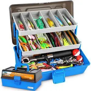 Large 3 Layers Fishing Tackle Box with Tackle Included, 415Pcs Fishing Lures Kit Contains Pliers, Crankbait, Weights, Accessories, Portable Fishing Gear Gifts for Men Starter Kits Bass Trout Large 3 Layers Fishing Tackle Box with Tackle Included, 415Pcs Fishing Lures Kit Contains Pliers, Crankbait, Weights, Accessories, Portable Fishing Gear Gifts for Men Starter Kits Bass Trout