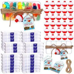 72 Sets Fishing Party Favors Candy Little Tackle Boxes with Red White Floater Thank You Cards for Making My Reel Fun Fishing Theme Party Decorations 72 Sets Fishing Party Favors Candy Little Tackle Boxes with Red White Floater Thank You Cards for Making My Reel Fun Fishing Theme Party Decorations