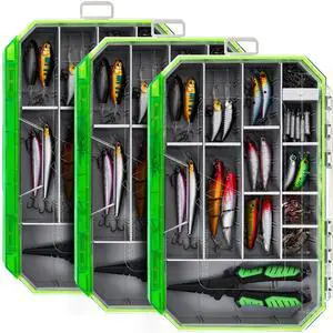 Fishing Tackle Box, Waterproof 3600 and 3700 Tackle Trays, Plastic Tackle Box Organizer with Removable Dividers, Storage Lure Box and Terminal Tackle Storage Fishing Tackle Box, Waterproof 3600 and 3700 Tackle Trays, Plastic Tackle Box Organizer with Removable Dividers, Storage Lure Box and Terminal Tackle Storage