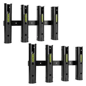Adjustable Fishing Rod Holder, 4 Tube Fishing Pole Holders Wall-Mounted Rod Rack for Boat Kayak Golf Cart Garage Crate Cooler Wagon RV Adjustable Fishing Rod Holder, 4 Tube Fishing Pole Holders Wall-Mounted Rod Rack for Boat Kayak Golf Cart Garage Crate Cooler Wagon RV