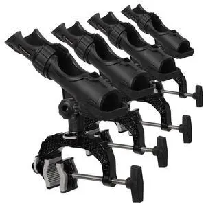Fishing Rod Holder with Aluminum Alloy Base and One-Click Lock System Fits Round Square Tubes 0.59"~4.53" Enlarged Clamp Range for Bank Boat Kayak Fishing Rod Holder Fishing Rod Holder with Aluminum Alloy Base and One-Click Lock System Fits Round Square Tubes 0.59"~4.53" Enlarged Clamp Range for Bank Boat Kayak Fishing Rod Holder