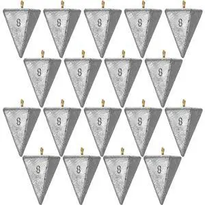 18 Pieces Pyramid Sinkers Fishing Weights Triangle Fishing Sinkers Rig Pyramid Sinker for Ocean Saltwater Surf Bass Casting Gear Tackle 18 Pieces Pyramid Sinkers Fishing Weights Triangle Fishing Sinkers Rig Pyramid Sinker for Ocean Saltwater Surf Bass Casting Gear Tackle