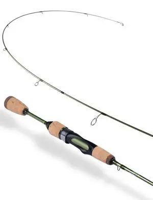 Wild Streams Ultralight Spinning&Casting Trout Rod, 2-Piece Fishing Rod for Crappie, Panfish & Micro Fishing, Green Carbon Fiber Blank with Cork Handle, 56/6/66/7 Wild Streams Ultralight Spinning&Casting Trout Rod, 2-Piece Fishing Rod for Crappie, Panfish & Micro Fishing, Green Carbon Fiber Blank with Cork Handle, 56/6/66/7