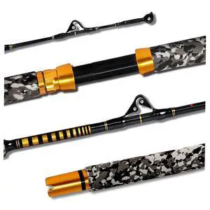 1-Piece Saltwater Offshore Trolling Rod 6-Feet Big Game Rod Conventional Boat Fishing Pole 1-Piece Saltwater Offshore Trolling Rod 6-Feet Big Game Rod Conventional Boat Fishing Pole