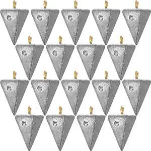 18 Pieces Pyramid Sinkers Fishing Weights Triangle Fishing Sinkers Rig Pyramid Sinker for Ocean Saltwater Surf Bass Casting Gear Tackle 18 Pieces Pyramid Sinkers Fishing Weights Triangle Fishing Sinkers Rig Pyramid Sinker for Ocean Saltwater Surf Bass Casting Gear Tackle