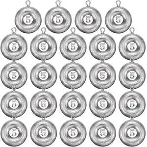 24 Pieces Fishing Disc Sinkers Weights Disc Sinker Fishing Sinkers Weights for Saltwater Catfishing Trolling Surf Tackle 24 Pieces Fishing Disc Sinkers Weights Disc Sinker Fishing Sinkers Weights for Saltwater Catfishing Trolling Surf Tackle