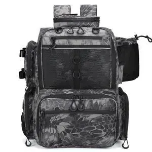 Fishing Tackle Backpack with Rod Holders, Bottle Holder, Storage Bag Store Fishing Gear Fishing Tackle Backpack with Rod Holders, Bottle Holder, Storage Bag Store Fishing Gear