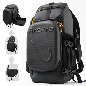 Fishing Sling Pack, EVA Hardshell with Foldable Workstation, Water-Resistant Convertible Front/Back Tackle Bag for 2×3600 Trays, Saltwater Freshwater Crossbody Fishing Sling Pack, EVA Hardshell with Foldable Workstation, Water-Resistant Convertible Front/Back Tackle Bag for 2×3600 Trays, Saltwater Freshwater Crossbody