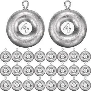 24 Pieces Fishing Disc Sinkers Weights Disc Sinker Fishing Sinkers Weights for Saltwater Catfishing Trolling Surf Tackle 24 Pieces Fishing Disc Sinkers Weights Disc Sinker Fishing Sinkers Weights for Saltwater Catfishing Trolling Surf Tackle