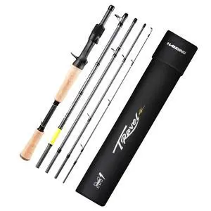 M1 Travel Fishing Rod 5/6-Piece Travel Spinning & Casting Rod | Travel Bass Fishing Rod Medium/Medium Heavy Power for Largemouth Smallmouth Spotted Bass Walleye Perch and Other Freshwater M1 Travel Fishing Rod 5/6-Piece Travel Spinning & Casting Rod | Travel Bass Fishing Rod Medium/Medium Heavy Power for Largemouth Smallmouth Spotted Bass Walleye Perch and Other Freshwater