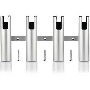 Aluminum Fishing Boat Rod Holder,3/4 Link Tube Aluminum Rod Rack, Suit Boats & Yacht,Silver Aluminum Fishing Boat Rod Holder,3/4 Link Tube Aluminum Rod Rack, Suit Boats & Yacht,Silver