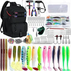 Fishing Backpack with Tackle Boxes,Fishing Sling Tackle Bag with Rod Holder Waterproof Fishing Bag with Fishing Gear, Fishing Gifts for Men Women Gear Combo Kit,Black Fishing Backpack with Tackle Boxes,Fishing Sling Tackle Bag with Rod Holder Waterproof Fishing Bag with Fishing Gear, Fishing Gifts for Men Women Gear Combo Kit,Black