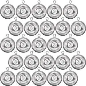 24 Pieces Fishing Disc Sinkers Weights Disc Sinker Fishing Sinkers Weights for Saltwater Catfishing Trolling Surf Tackle 24 Pieces Fishing Disc Sinkers Weights Disc Sinker Fishing Sinkers Weights for Saltwater Catfishing Trolling Surf Tackle