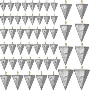 18 Pieces Pyramid Sinkers Fishing Weights Triangle Fishing Sinkers Rig Pyramid Sinker for Ocean Saltwater Surf Bass Casting Gear Tackle 18 Pieces Pyramid Sinkers Fishing Weights Triangle Fishing Sinkers Rig Pyramid Sinker for Ocean Saltwater Surf Bass Casting Gear Tackle