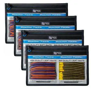 Clear Tackle Storage Bags, Water Resistant Zippered Paks for Bait, Lures, and Soft Plastics, Heavy Duty TPU with Reinforced Sides for Boats and Kayaks, 14x9 in, 4-Pack Clear Tackle Storage Bags, Water Resistant Zippered Paks for Bait, Lures, and Soft Plastics, Heavy Duty TPU with Reinforced Sides for Boats and Kayaks, 14x9 in, 4-Pack