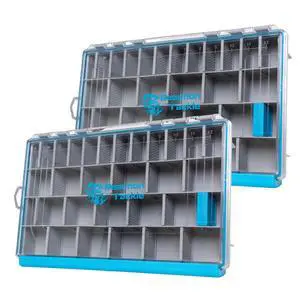 Ultra Elite Tackle Trays, Water Resistant Fishing Tackle Box Organizer with Removable Dividers, Sealed Rubber Gasket and One Hand Latch - 3700 (2-Pack) Ultra Elite Tackle Trays, Water Resistant Fishing Tackle Box Organizer with Removable Dividers, Sealed Rubber Gasket and One Hand Latch - 3700 (2-Pack)