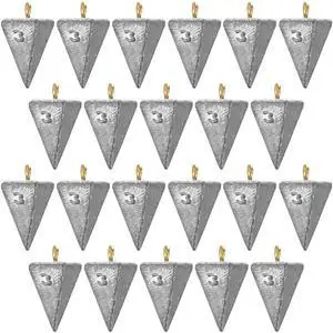 27 Pieces Pyramid Fishing Weights Sinkers Triangle Rig Pyramid Sinkers for Ocean Saltwater Surf Bass Catfish Fishing Weights Casting Gear Tackle Essential 27 Pieces Pyramid Fishing Weights Sinkers Triangle Rig Pyramid Sinkers for Ocean Saltwater Surf Bass Catfish Fishing Weights Casting Gear Tackle Essential