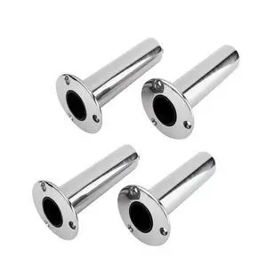 4-Pack Heavy Duty Stainless Steel 316 Deluxe Rod Holders with Drain, Flush Mount Fishing Rod Pole Holders, 30 Degree /15 Degree/90 Degree 4-Pack Heavy Duty Stainless Steel 316 Deluxe Rod Holders with Drain, Flush Mount Fishing Rod Pole Holders, 30 Degree /15 Degree/90 Degree