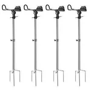 2/4 Pack Fishing Rod Holders, 360 Degree Adjustable Fishing Rod Holders for Bank Fising, Height Adjustable 25-36.6 Inch Multifunctional Stainless Steel Beach Fishing Rod Holder Fishing Gifts for Men 2/4 Pack Fishing Rod Holders, 360 Degree Adjustable Fishing Rod Holders for Bank Fising, Height Adjustable 25-36.6 Inch Multifunctional Stainless Steel Beach Fishing Rod Holder Fishing Gifts for Men