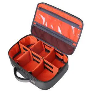 Fishing Reel Case Travel Storage Bag with Adjustable Compartments for Fly Reels, Spinning Reels, Baitcasting Reel & Fishing Gear Fishing Reel Case Travel Storage Bag with Adjustable Compartments for Fly Reels, Spinning Reels, Baitcasting Reel & Fishing Gear