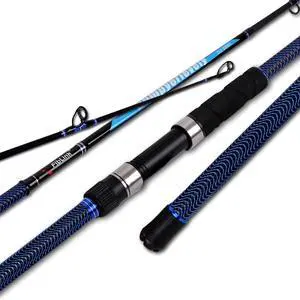 Surf Fishing Rod Carbon Surf Spinning Rod Portable Travel Saltwater Beach Blue Surf Rod with SuperPolymer Handle 8'6"/9'/10'/12'/15' Surf Fishing Rod Carbon Surf Spinning Rod Portable Travel Saltwater Beach Blue Surf Rod with SuperPolymer Handle 8'6"/9'/10'/12'/15'