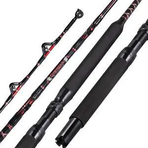 Trolling Rod Saltwater Offshore Heavy Roller Rod Bent Butt Trolling Rod Big Game Conventional Boat Fishing Pole Heavy Duty Fishing Rod 5'6''/6' Trolling Rod Saltwater Offshore Heavy Roller Rod Bent Butt Trolling Rod Big Game Conventional Boat Fishing Pole Heavy Duty Fishing Rod 5'6''/6'