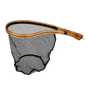 Aventik Fly Fishing Landing Net for Trout Soft Rubber Ghost Mesh Catch and Release Wooden Frame Lightweight and Tangle-Free Aventik Fly Fishing Landing Net for Trout Soft Rubber Ghost Mesh Catch and Release Wooden Frame Lightweight and Tangle-Free