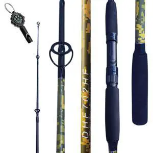 7'0" White & Green Spinning Fishing Rod, Carbon Graphite Boat & Inshore Rod, Solid Yellow Tip for Sensitive Action, Durable Medium-Heavy Spinning & Casting Pole,Catfish, Lake & River Fishing 7'0" White & Green Spinning Fishing Rod, Carbon Graphite Boat & Inshore Rod, Solid Yellow Tip for Sensitive Action, Durable Medium-Heavy Spinning & Casting Pole,Catfish, Lake & River Fishing