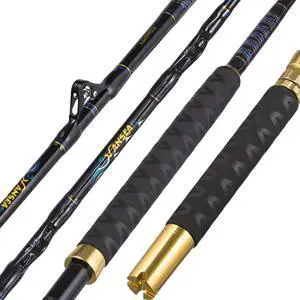 Trolling Rod Saltwater Offshore Heavy Roller Rod Bent Butt Trolling Rod Big Game Conventional Boat Fishing Pole Heavy Duty Fishing Rod 5'1''/ 6' Trolling Rod Saltwater Offshore Heavy Roller Rod Bent Butt Trolling Rod Big Game Conventional Boat Fishing Pole Heavy Duty Fishing Rod 5'1''/ 6'