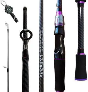 24-Ton Carbon & Fiberglass Spinning/Casting Rod, Lightweight 2-Piece Sensitive Fishing Rod with Ceramic Guides & Split-Grip Handle for Bass, Trout, Pike 24-Ton Carbon & Fiberglass Spinning/Casting Rod, Lightweight 2-Piece Sensitive Fishing Rod with Ceramic Guides & Split-Grip Handle for Bass, Trout, Pike