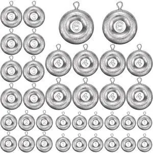 36 Pieces Fishing Disc Sinkers Weights Disc Sinker Fishing Sinkers Weights for Saltwater Catfishing Trolling Surf Tackle 36 Pieces Fishing Disc Sinkers Weights Disc Sinker Fishing Sinkers Weights for Saltwater Catfishing Trolling Surf Tackle