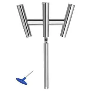 3 Tube Fishing Rod Holders,Polished Stainless Steel Trident Outrigger Stylish Rod Holder,Adjustable Kite Fishing Mount 3-Rod Holder 3 Tube Fishing Rod Holders,Polished Stainless Steel Trident Outrigger Stylish Rod Holder,Adjustable Kite Fishing Mount 3-Rod Holder