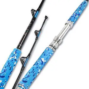 Fishing Trolling Rod 1 Piece/2 Piece Saltwater Offshore Heavy Roller Rod Big Game Conventional Boat Camo Fishing Pole (6'/6'6",30-50lb/50-80lb/80-120lb) Fishing Trolling Rod 1 Piece/2 Piece Saltwater Offshore Heavy Roller Rod Big Game Conventional Boat Camo Fishing Pole (6'/6'6",30-50lb/50-80lb/80-120lb)