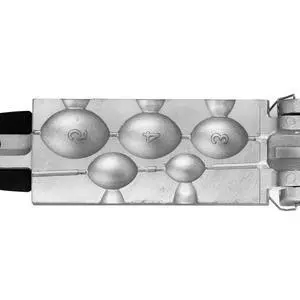 Egg Sinker Mold Fishing Weight Molds with 5 Mold Cavities,1oz, 2oz, 3oz, 4oz, 5oz, Lead Sinker Molds with 2 Pull Pin Egg Sinker Mold Fishing Weight Molds with 5 Mold Cavities,1oz, 2oz, 3oz, 4oz, 5oz, Lead Sinker Molds with 2 Pull Pin