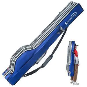 Fishing Rod Bag - 3 Layer Organizer, Pole Case, Storage Bag, Rod and Reel Carrier for Travel - 160cm/63in Fishing Rod Bag - 3 Layer Organizer, Pole Case, Storage Bag, Rod and Reel Carrier for Travel - 160cm/63in