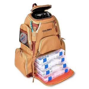 Calissa Offshore Rolling Fishing Tackle Box with Wheels, Waterproof Fishing Backpack with Rod Holders Storage Bag Roller Calissa Offshore Rolling Fishing Tackle Box with Wheels, Waterproof Fishing Backpack with Rod Holders Storage Bag Roller